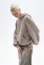 Худи "True beige" ручной вязки - фото 97341