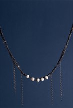 Плетенное ожерелье с жемчугом - фото 97744