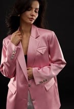 Жакет Oversize из атласа - фото 97940