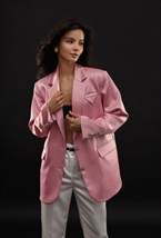 Жакет Oversize из атласа - фото 97941