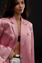 Жакет Oversize из атласа - фото 97942