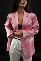 Жакет Oversize из атласа - фото 97943