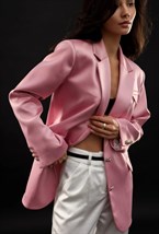 Жакет Oversize из атласа - фото 97944