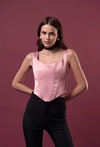 Корсет Love из атласа - фото 98022