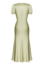 Платье из шёлка с v-образным вырезом - фото 98486