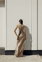 Платье с шарфом шелковое - фото 98501