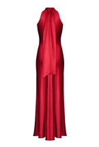 Платье с шарфом шелковое - фото 98506