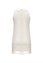 Платье изо льна с хлопковым кружевом - фото 98538