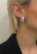 Серьги Mini Egg Silver - фото 98642